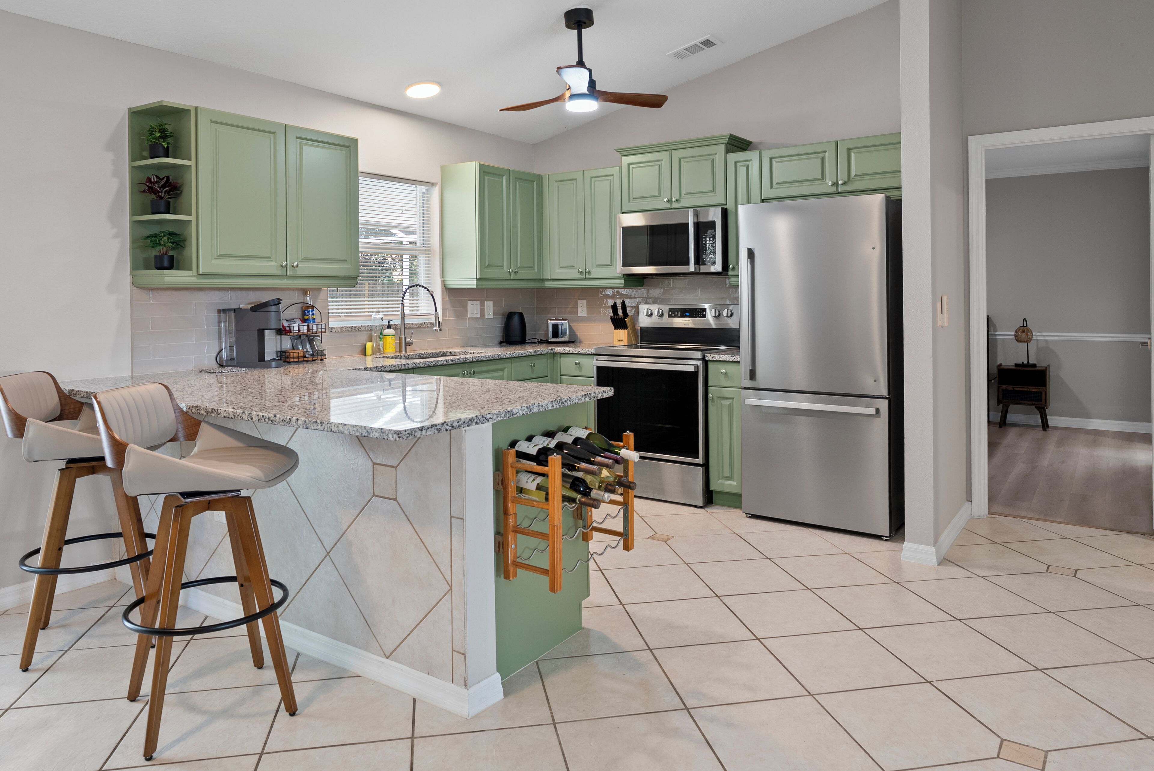 Microwave, oven, stovetop, dishwasher