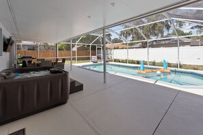 Outdoor pool, a heated pool