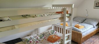 Large, quiet vacation apartment, roof terrace, distant view from the property