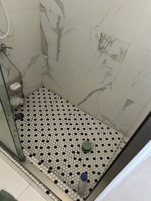Hair dryer, towels, toilet paper