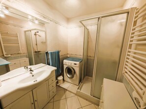 Shower, hair dryer