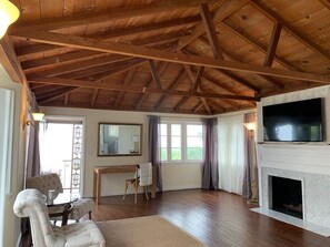 Smart TV, fireplace