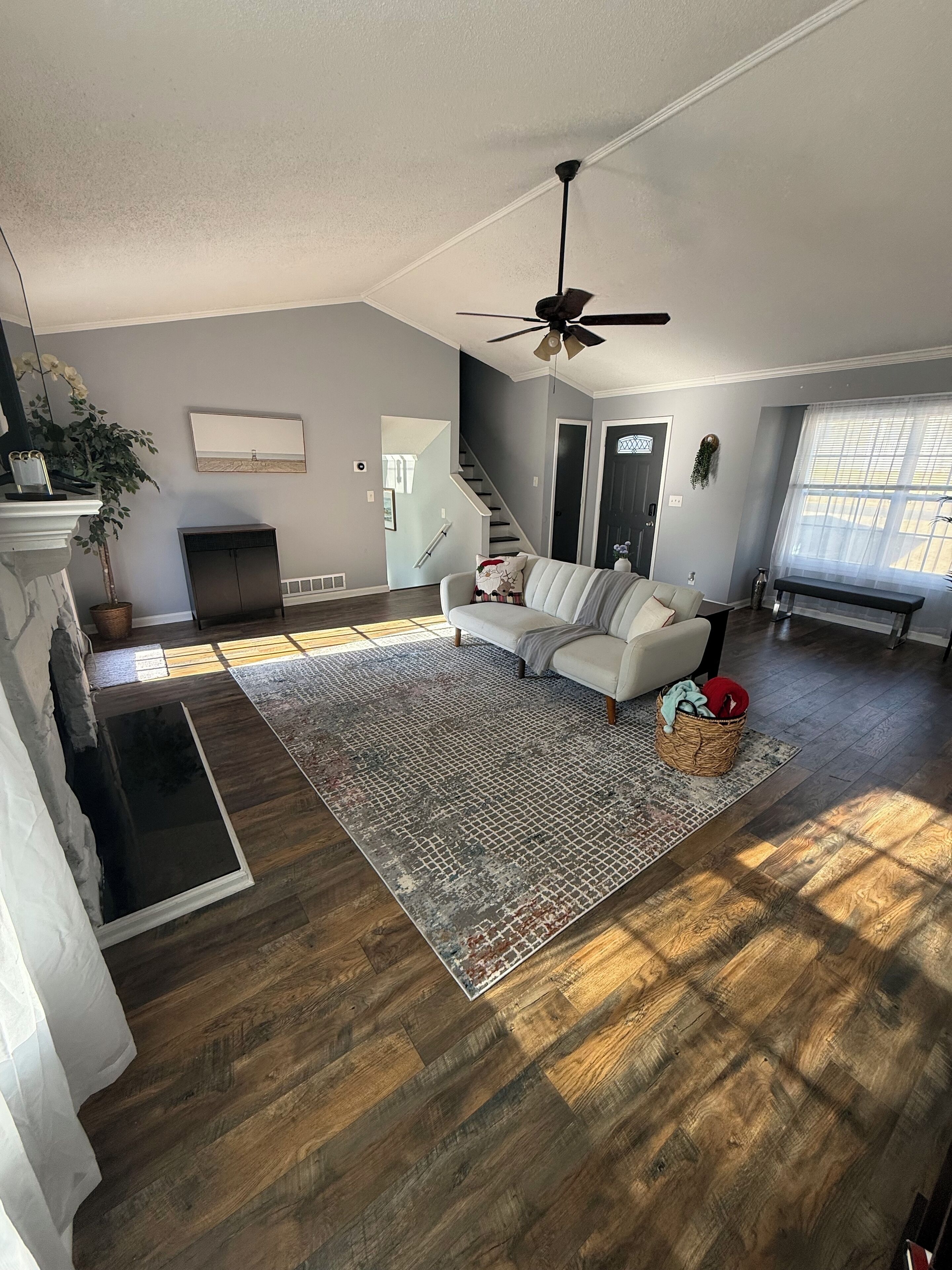 智能电视、壁炉、书