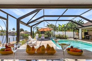 A heated pool