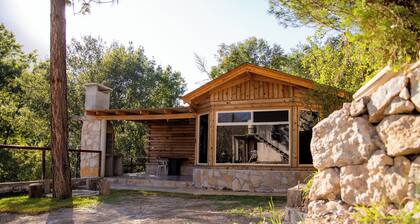 Cabin on the edge of the mountain