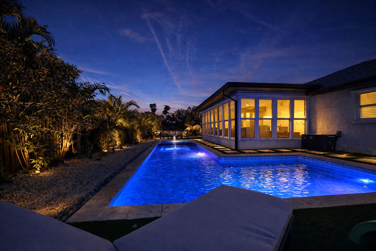 Outdoor pool, a heated pool