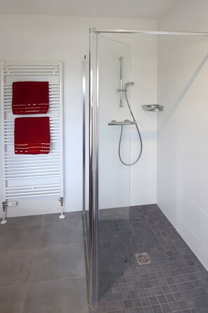 Douche, serviettes fournies