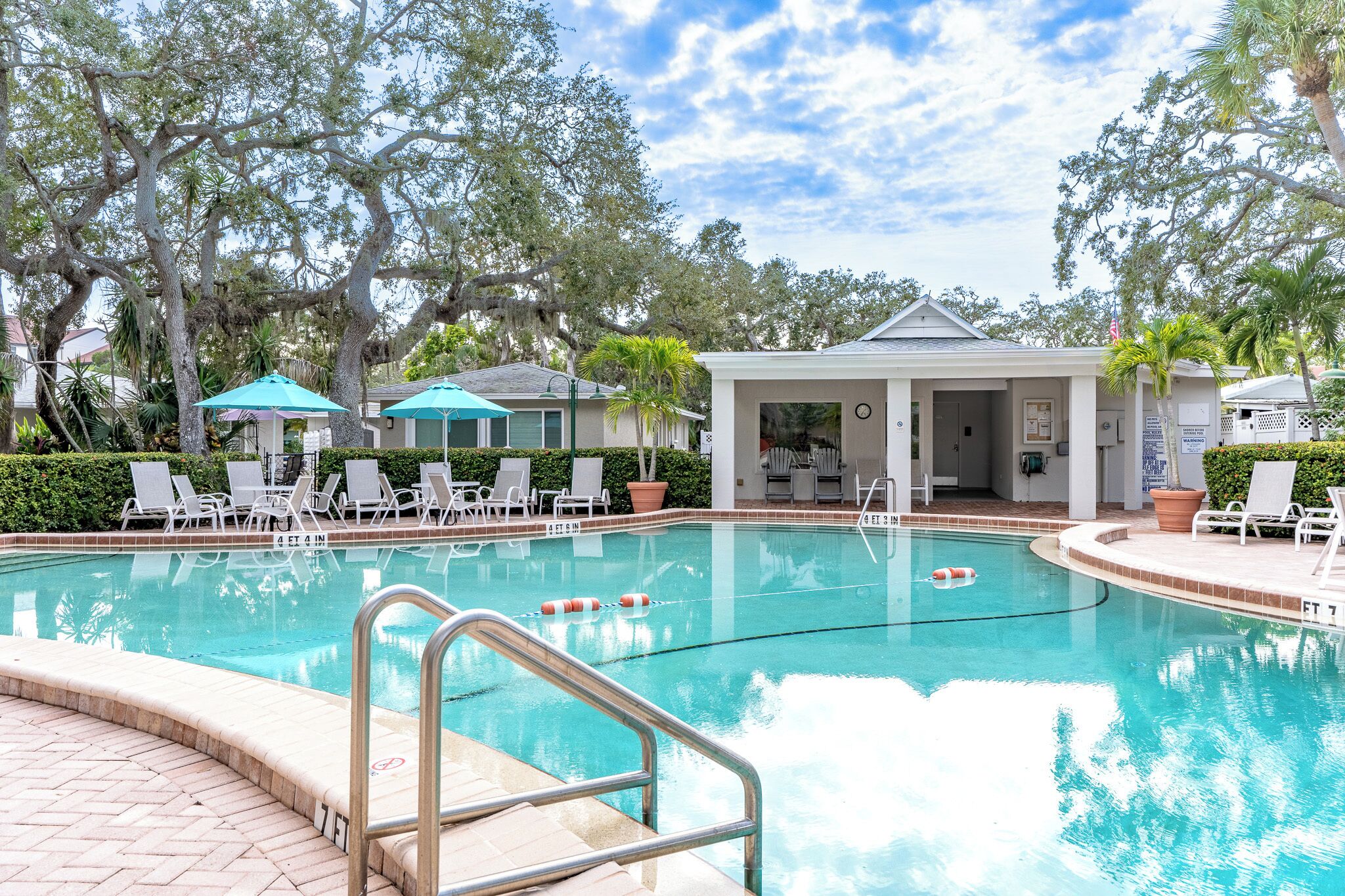 A heated pool