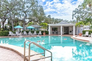 A heated pool