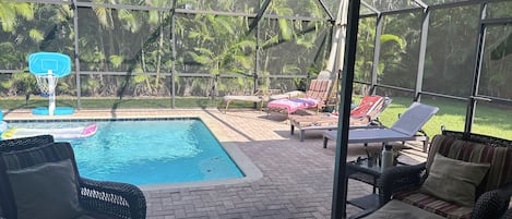 A heated pool