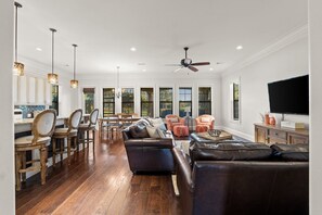 Smart TV, music library, video library