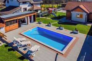 A heated pool