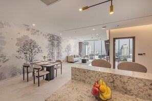 Two Bedroom Apartment | In-room safe, desk, laptop workspace, blackout drapes - Grand Mansion (Phnom Penh)