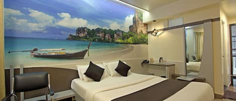DELUXE DOUBLE BED NON AC | Bộ đồ giường cao cấp, nệm có lớp đệm bông, két bảo mật tại phòng