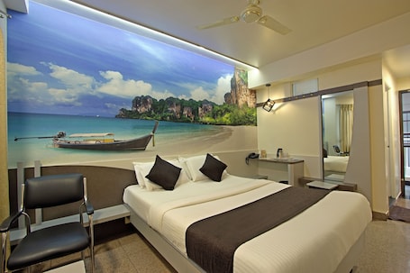 DELUXE DOUBLE BED NON AC | Premium bedding, pillowtop beds, in-room safe, desk