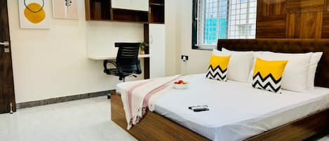 Blackout curtains, iron/ironing board, free WiFi