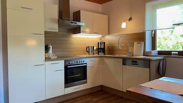 Fridge, oven, stovetop, dishwasher