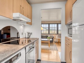 Kühlschrank, Mikrowelle, Geschirrspüler, Kochgeschirr/Geschirr/Besteck