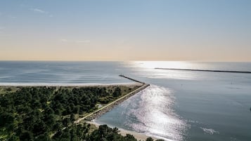 Vlak bij het strand
