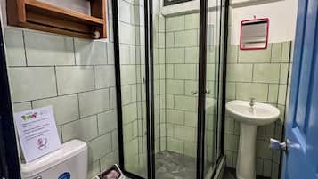 Economy Apartment, Patio, Courtyard View | Bathroom | Shower, towels, soap, toilet paper