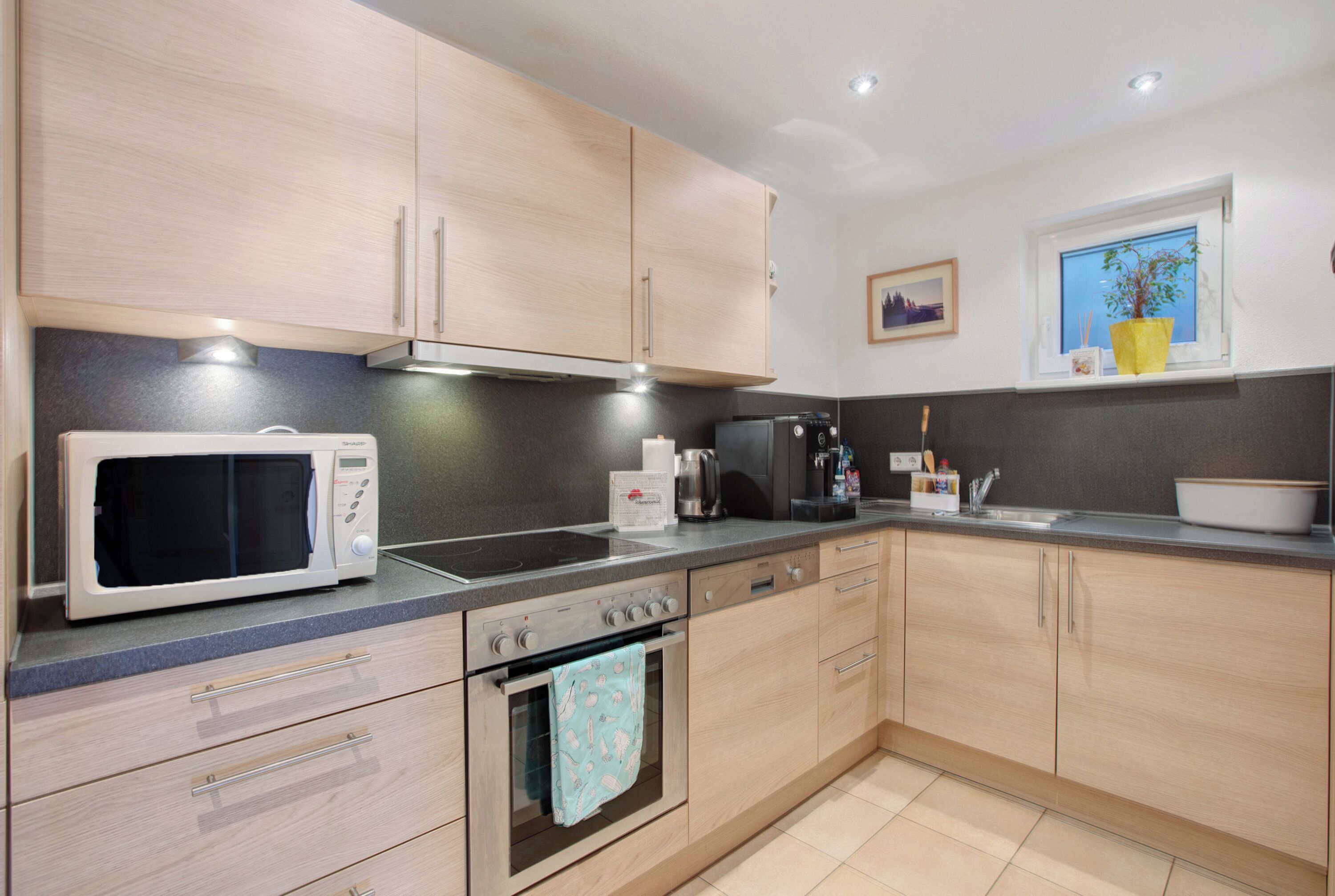 Refrigerador, microondas, horno, placa de cocina