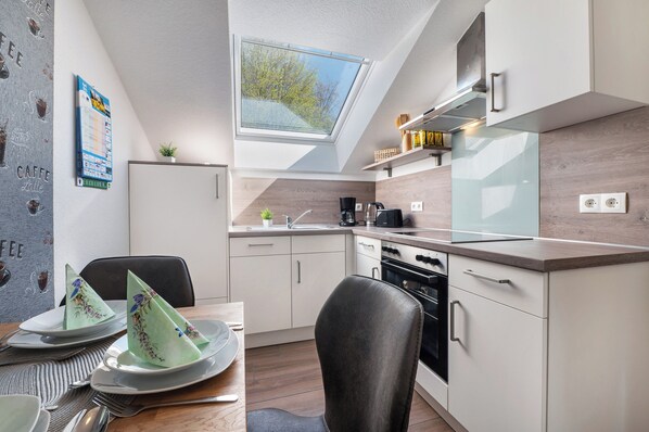 Fridge, oven, stovetop, dishwasher