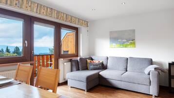 Tv, ett bordtennisbord och en stereo