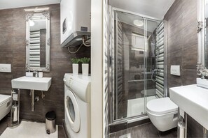 Shower, hair dryer