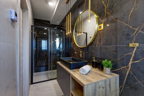 Shower, hair dryer