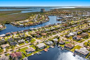 Aerial view - El Dorado Escape - Heated Pool, Fire Table & More! (Cape Coral)