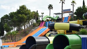 A water park with multiple slides and water features. - Charming Charming Village House (AA+Wifi+Swimming Pool) (Riumors)