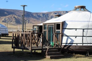 Standard Quadruple Room, Mountainside | Desk, laptop workspace, bed sheets - Khumug Tour Resort (Ulaanbaatar)