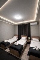 Habitación triple, vistas a la ciudad | Escritorio, espacio para trabajar con un portátil, wifi gratis