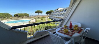 Studio for 2 in Port Camargue, sea view