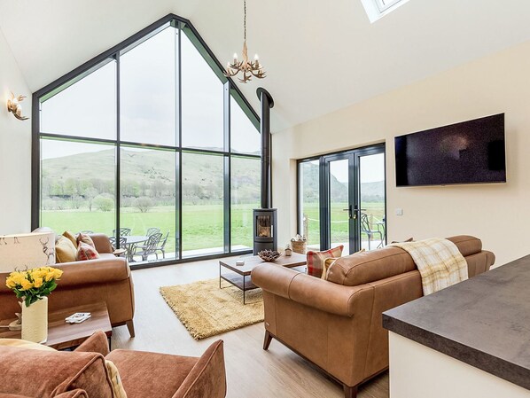 Fernseher, Kamin, DVD-Player