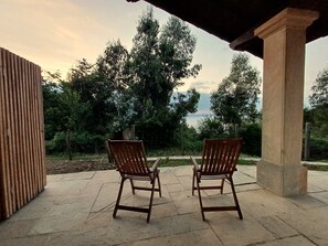Terrace/patio - New apartment with garden in a rural house with sea views (Vizcaya)