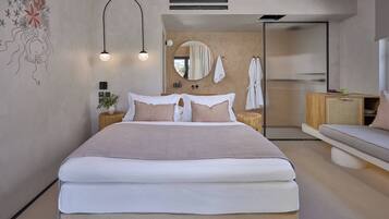 Premium bedding, pillow-top beds, minibar, in-room safe