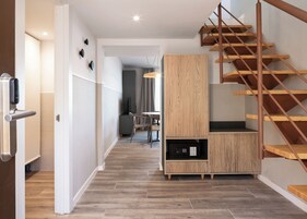 Duplex, 1 quarto, terraço, vista para o mar | Área de estar