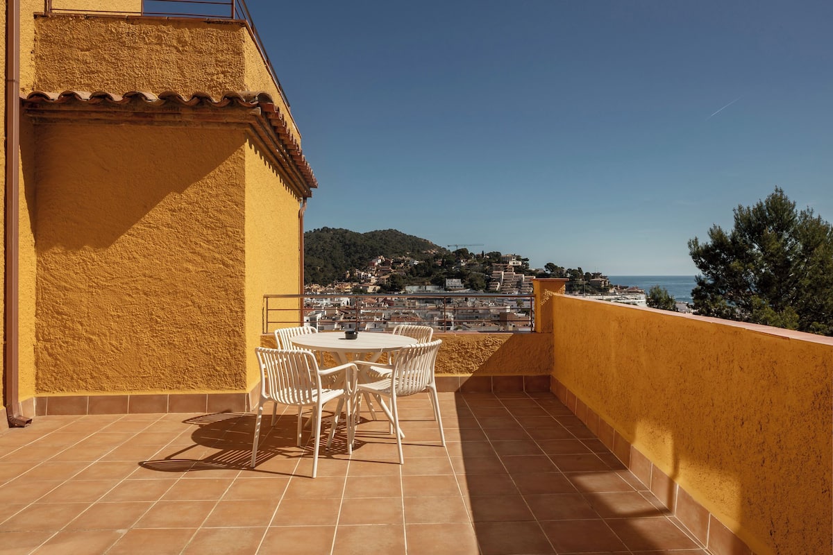 Premium Apartment, 1 Bedroom, Terrace, Sea View | Terrace/patio