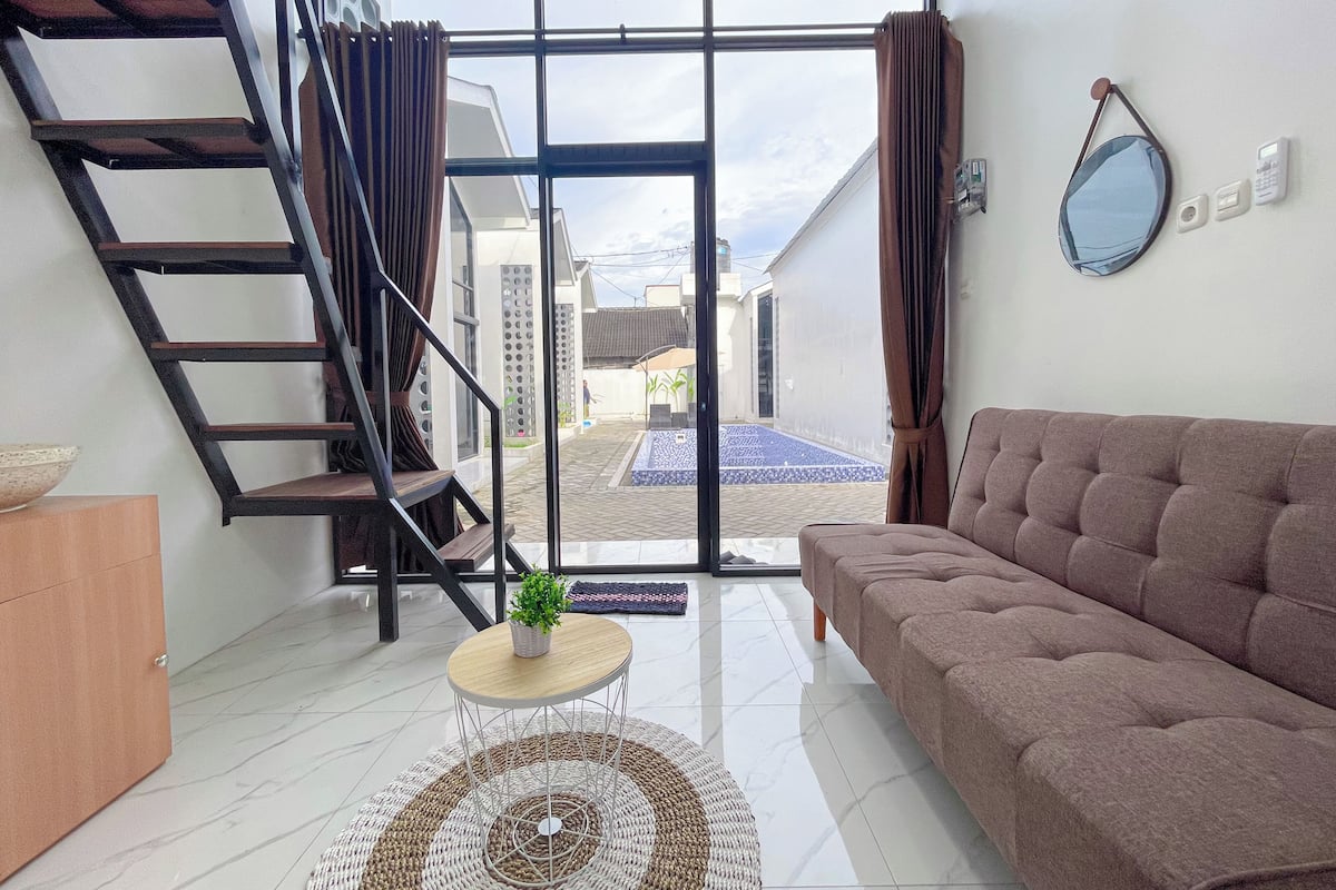 Memory-foam beds, desk, laptop workspace, free WiFi