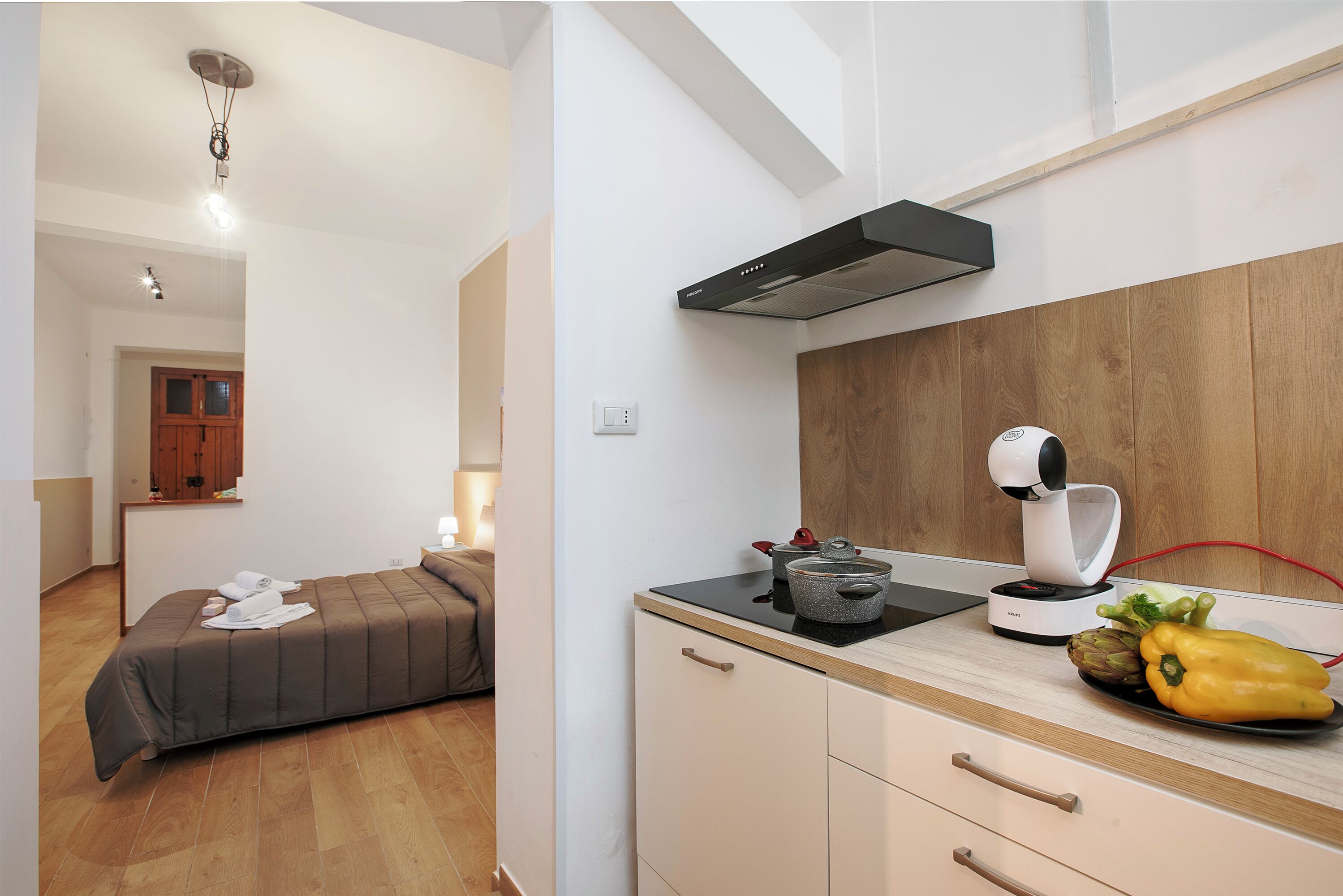 Family Apartment, Multiple Bedrooms (Dimora Cristina Apartment Bari) | Private kitchen | Fridge, oven, stovetop, coffee/tea maker
