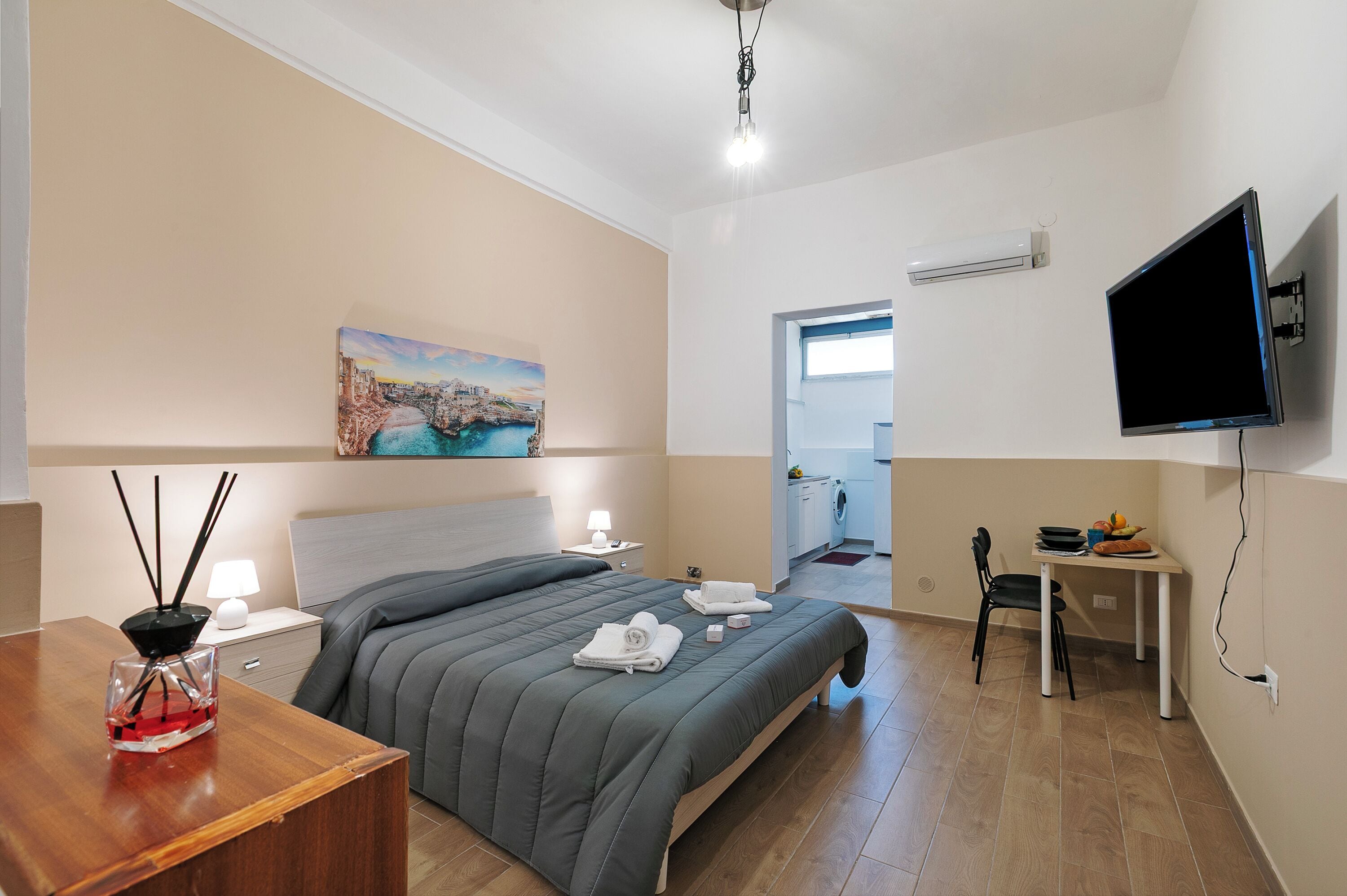 ファミリー アパートメント ベッドルーム (複数) (Dimora Cristina Apartment Bari) | 1 室のベッドルーム、WiFi (無料)、ベッドシーツ
