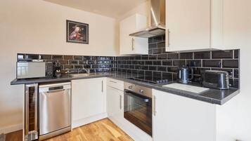 Fridge, oven, dishwasher, electric kettle
