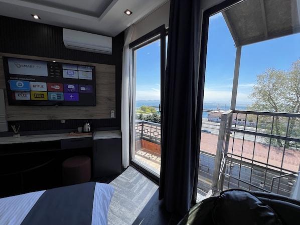 Habitació doble de luxe, vistes al mar | Vista de la platja o del mar