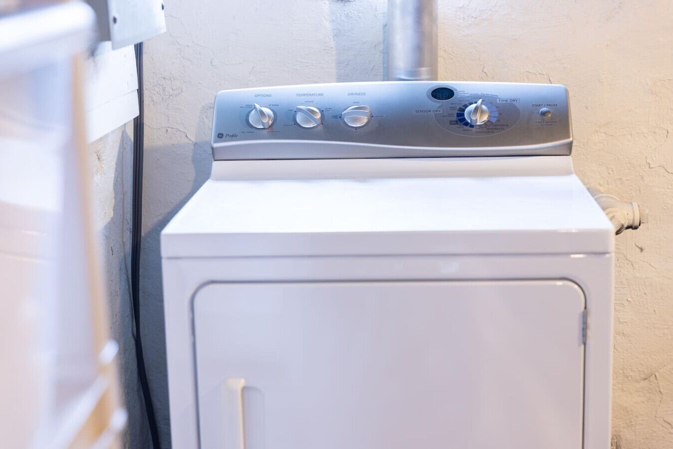 Feel free to use the dryer in our basement as well! We provide dryer sheets and a place to fold all your clean laundry!