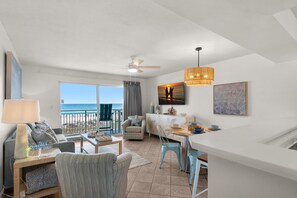 Condo, 1 King Bed with Sofa bed (Pelican Isle 211- Sugar Sands Retreat) | Living area | TV - Pelican Isle 211- Sugar Sands Retreat (Fort Walton Beach)
