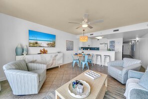 Condo, 1 King Bed with Sofa bed (Pelican Isle 211- Sugar Sands Retreat) | Living area | TV