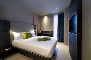 Minibar, coffre-fort, systĂšme dâinsonorisation, lit de bĂ©bĂ© (gratuit)