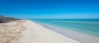 Beachfront apartment with private balcony, heated pool & stunning views