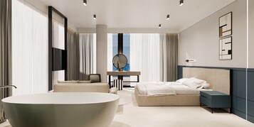 Deluxe Suite, Balcony | 1 bedroom, desk, free WiFi